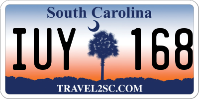 SC license plate IUY168