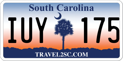 SC license plate IUY175