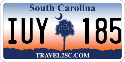 SC license plate IUY185