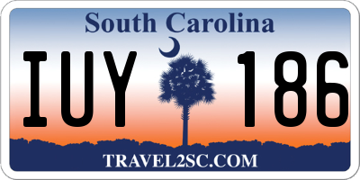 SC license plate IUY186