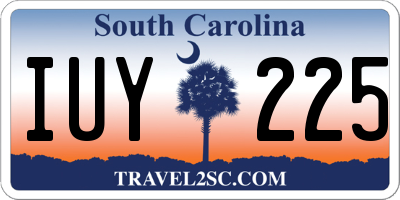 SC license plate IUY225