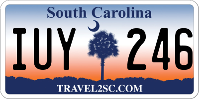 SC license plate IUY246