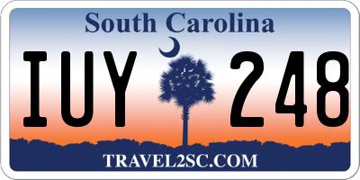 SC license plate IUY248