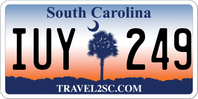 SC license plate IUY249