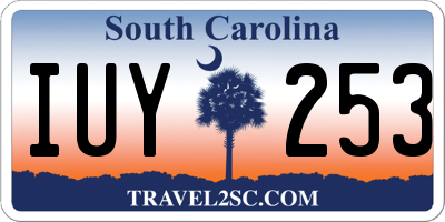 SC license plate IUY253