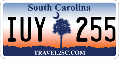 SC license plate IUY255