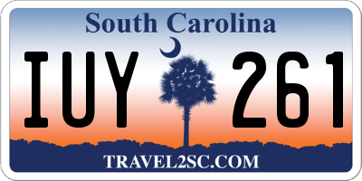 SC license plate IUY261