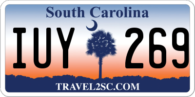 SC license plate IUY269