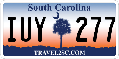 SC license plate IUY277