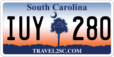SC license plate IUY280