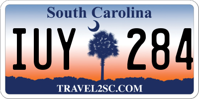 SC license plate IUY284
