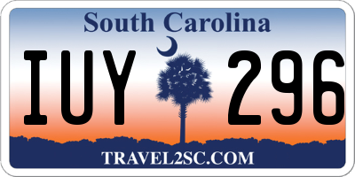 SC license plate IUY296