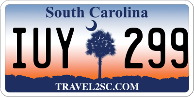 SC license plate IUY299