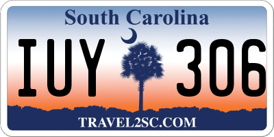 SC license plate IUY306