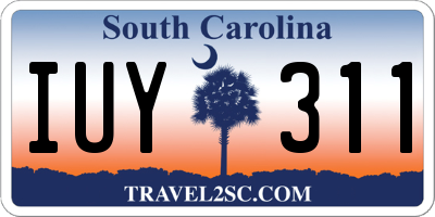 SC license plate IUY311
