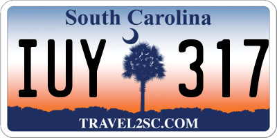 SC license plate IUY317