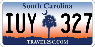 SC license plate IUY327