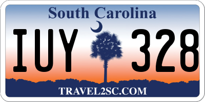 SC license plate IUY328