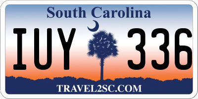 SC license plate IUY336