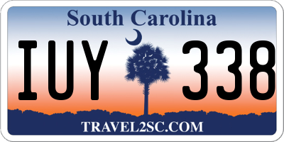 SC license plate IUY338