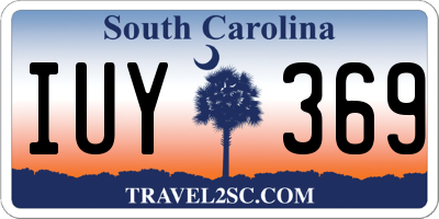 SC license plate IUY369