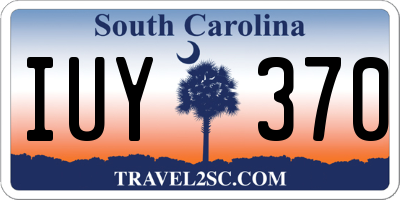 SC license plate IUY370