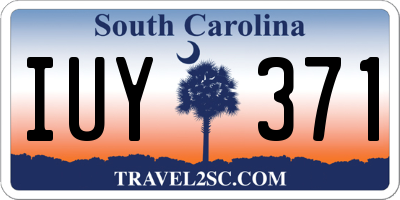 SC license plate IUY371