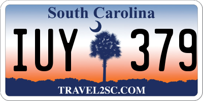 SC license plate IUY379
