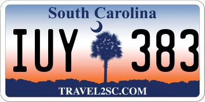SC license plate IUY383