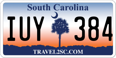 SC license plate IUY384