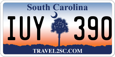 SC license plate IUY390