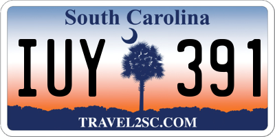 SC license plate IUY391