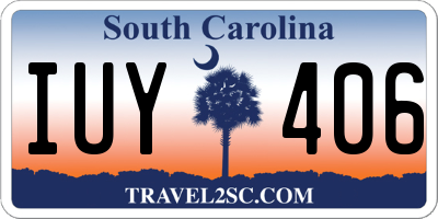 SC license plate IUY406