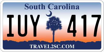 SC license plate IUY417