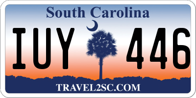 SC license plate IUY446