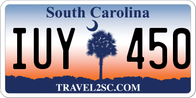 SC license plate IUY450