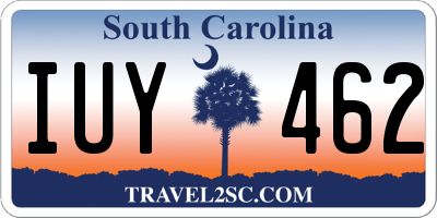 SC license plate IUY462