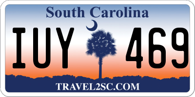 SC license plate IUY469