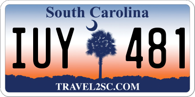 SC license plate IUY481