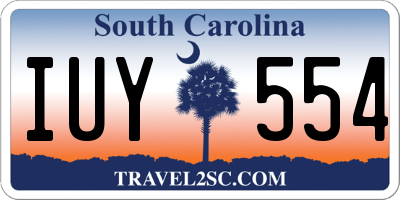 SC license plate IUY554