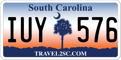 SC license plate IUY576