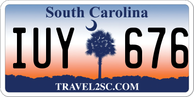 SC license plate IUY676