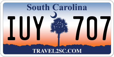 SC license plate IUY707