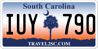SC license plate IUY790