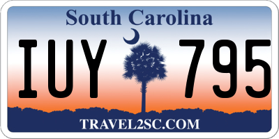 SC license plate IUY795