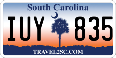 SC license plate IUY835