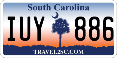 SC license plate IUY886