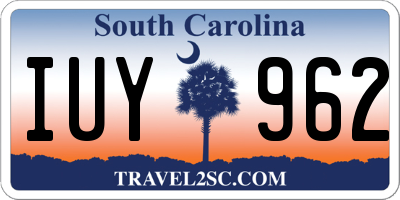 SC license plate IUY962
