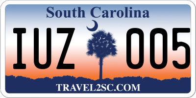 SC license plate IUZ005