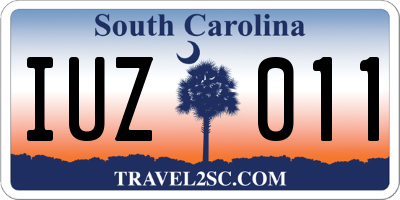 SC license plate IUZ011
